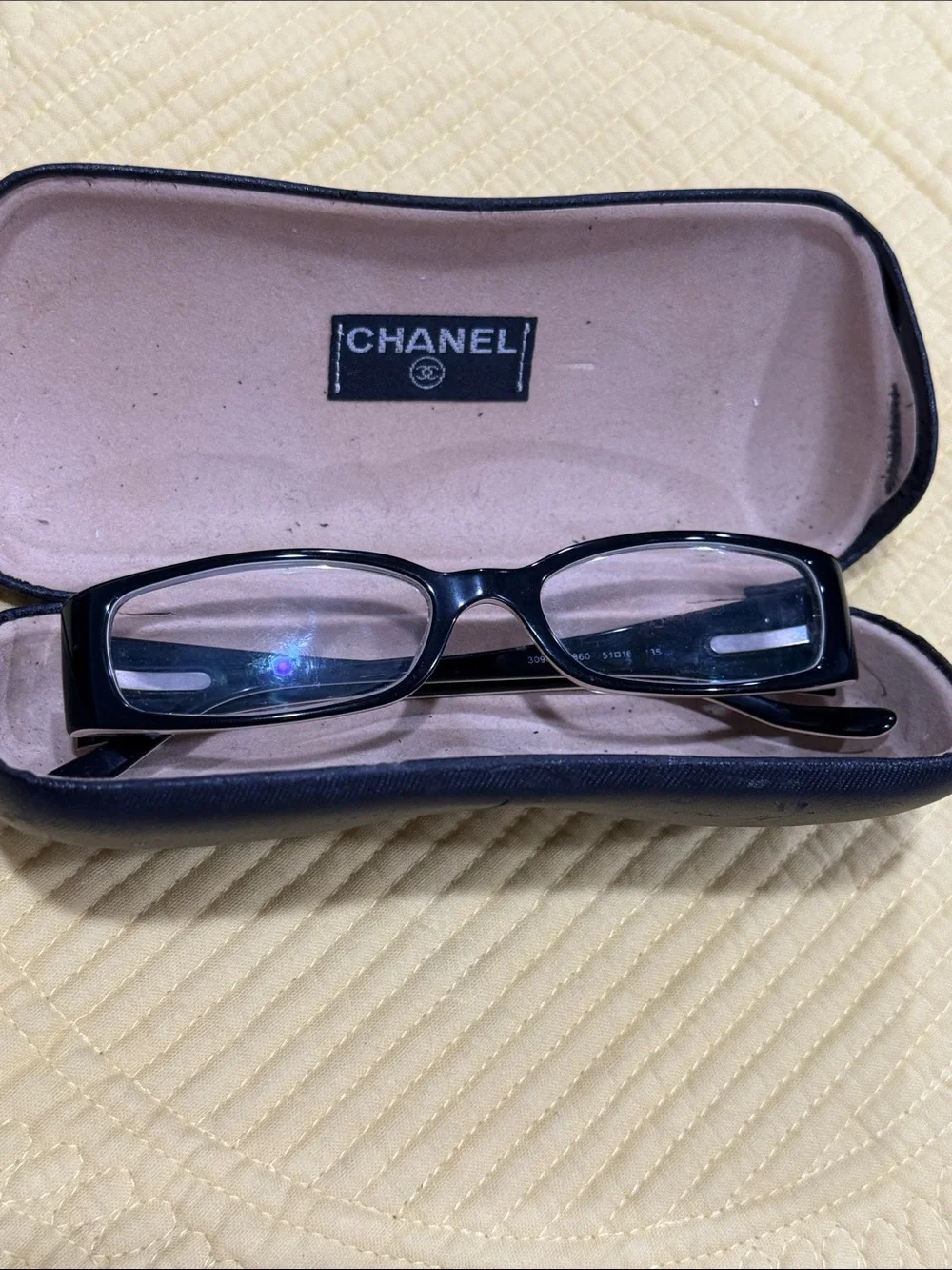 CHANEL Black Eyewear glasses 👓 CC Logo 3094 C 860 5-016 135 made in Italy